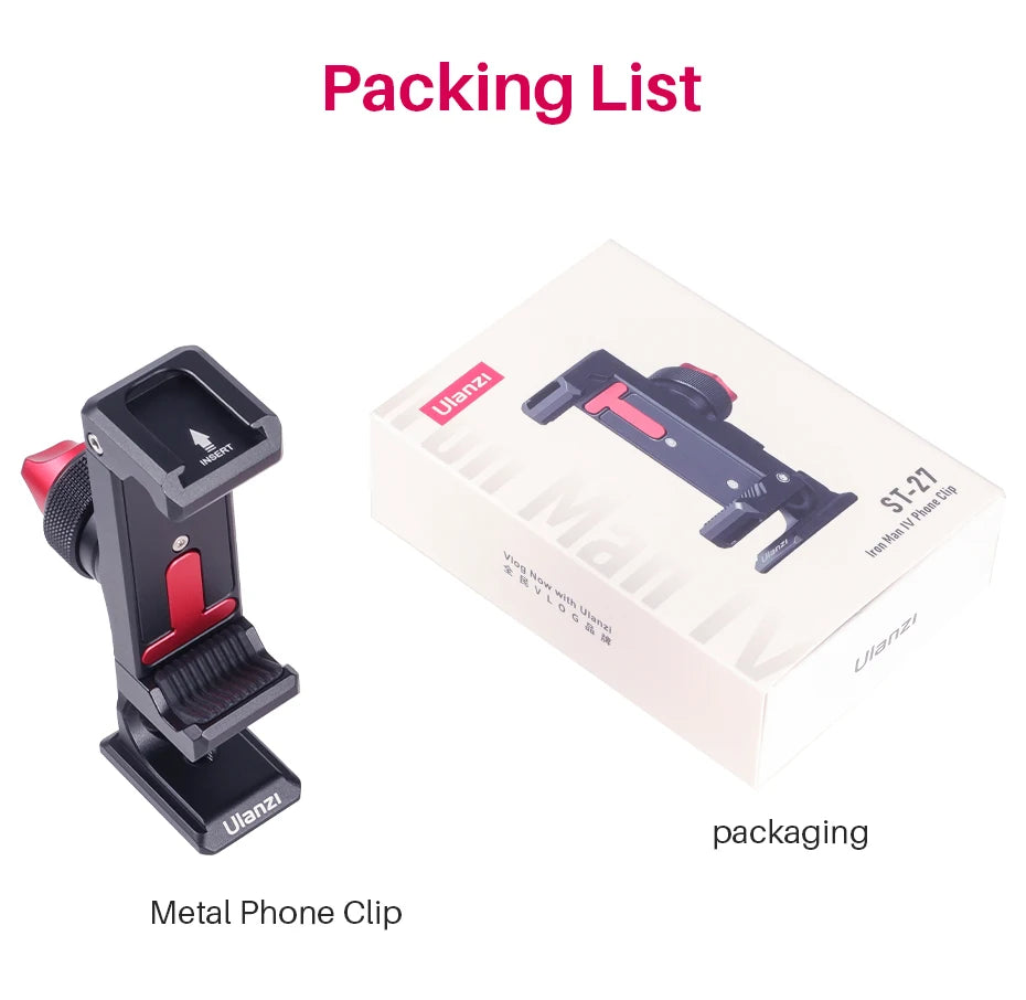 Ulanzi ST-27 Metal Phone Tripod Mount