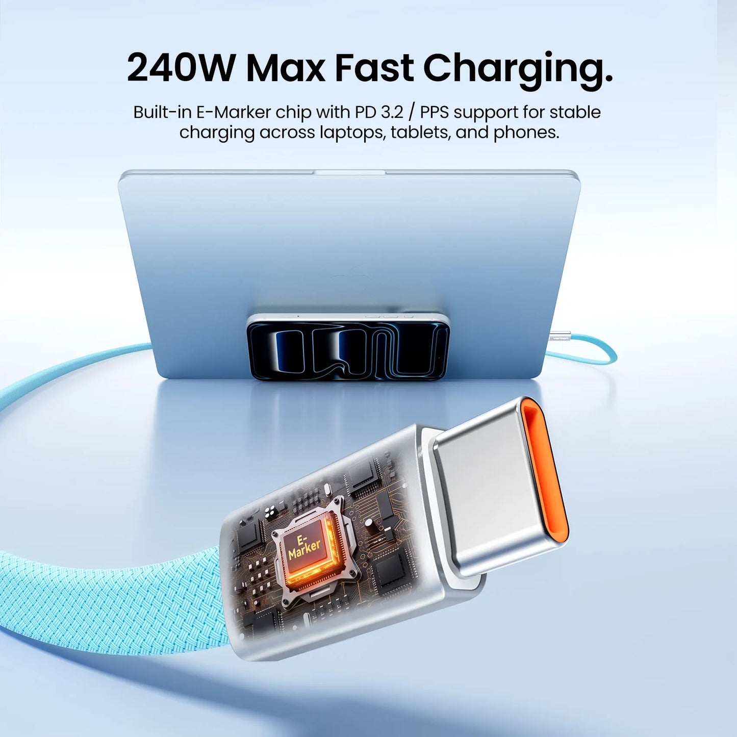 Vention 240W Magnetic USB-C Cable